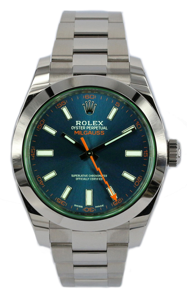 Rolex Milgauss Z Blue Dial Green Glass